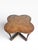 1970s Attributed Mastercraft Neoclassical Burl Wood & Brass Accent Side Table For Sale - Image 5 of 15