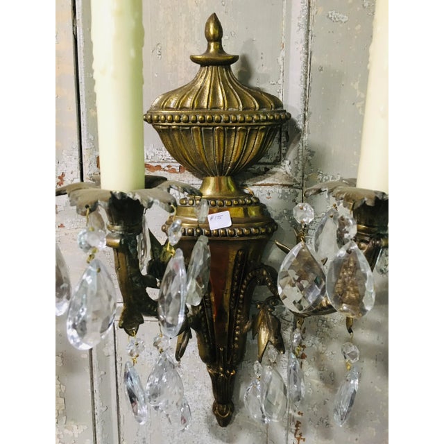 Pair of 1940s French Bronze Sconces For Sale - Image 11 of 13