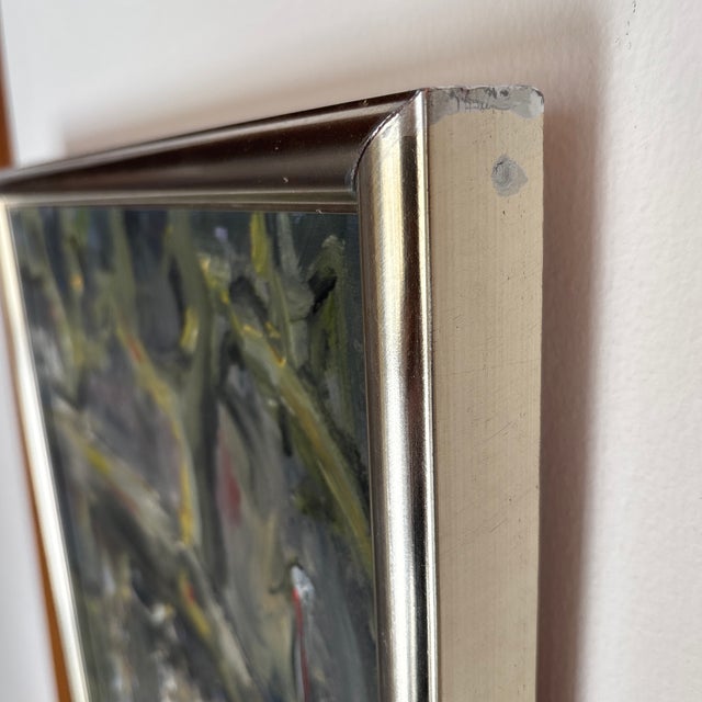 1960s Vintage Framed Oil Painting on Canvas, Signed by the Artist For Sale - Image 9 of 10