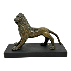 Antique Medieval Bronze Sculpture of a Lion