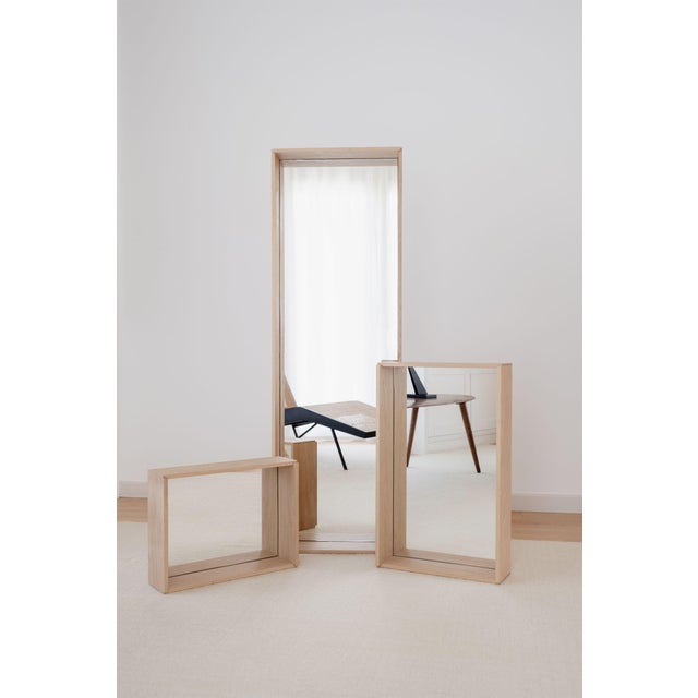 Campo Minimalist Wall Mirror in Ash by Filipe & Viricel For Sale - Image 4 of 6