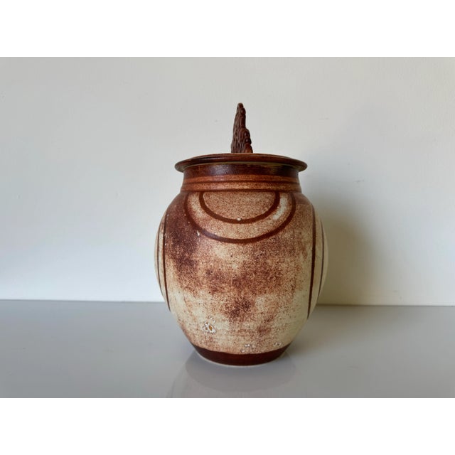 1990's Ellie Studio Pottery Jar With Lid For Sale - Image 11 of 12