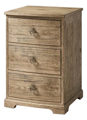 Rustic Modern Three-Drawer Nightstand