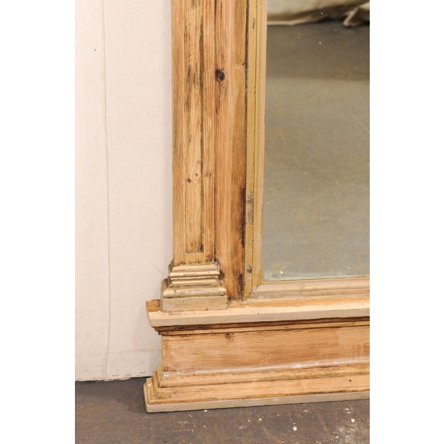 19th C French Tall Mirror w/Column Accents For Sale In Atlanta - Image 6 of 10