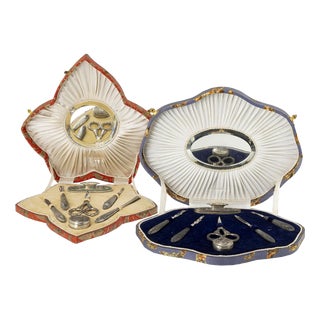 19th Century Silver Toiletry Cases, Set of 2 For Sale