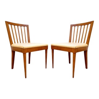 Mid 20th Century Vintage Paul McCobb Style Mid Century Modern Maple Slat Back Dining Chairs- a Pair For Sale