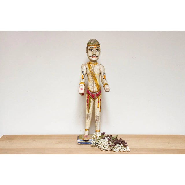 Antique Painted Indian Folk Gangaur Figure For Sale - Image 10 of 10