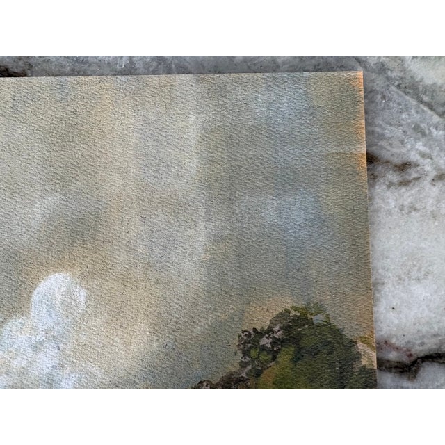 2025 Hannah Winters Landscape Clouds Fine Art Print of Clouds Over Meadow and Woods in Vintage Gold Frame For Sale In Houston - Image 6 of 7