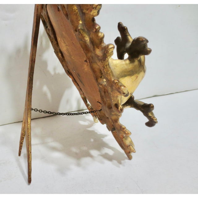 Gold Art Nouveau Gilt Frame With Porcelain Panel Circa 1890s For Sale - Image 8 of 12