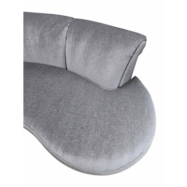 MCM Attributed to Adrian Pearsall Kidney Shape Cloud Sofa Newly Reupholstered For Sale - Image 10 of 12