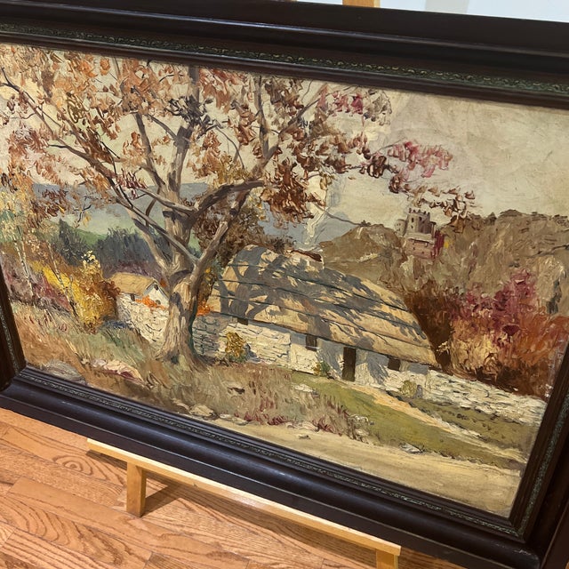 Oil on Canvas American School Impasto by Irish Artist Ralph Cone Framed Signed Made in 1940 For Sale In Washington DC - Image 6 of 12