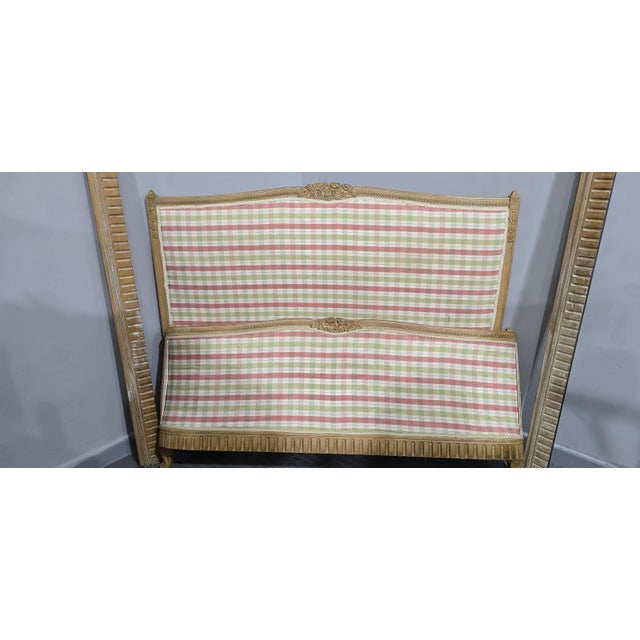 French Limed Curved Double Bed For Sale - Image 3 of 11