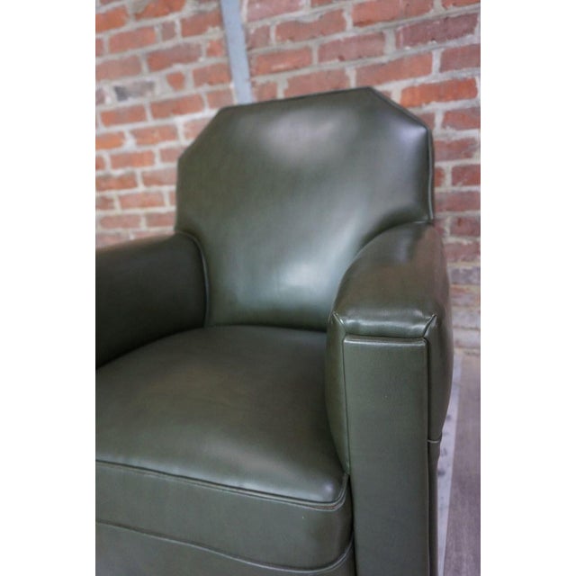 Art Deco Wood and Skaï Club Chair, 1930s For Sale - Image 4 of 6