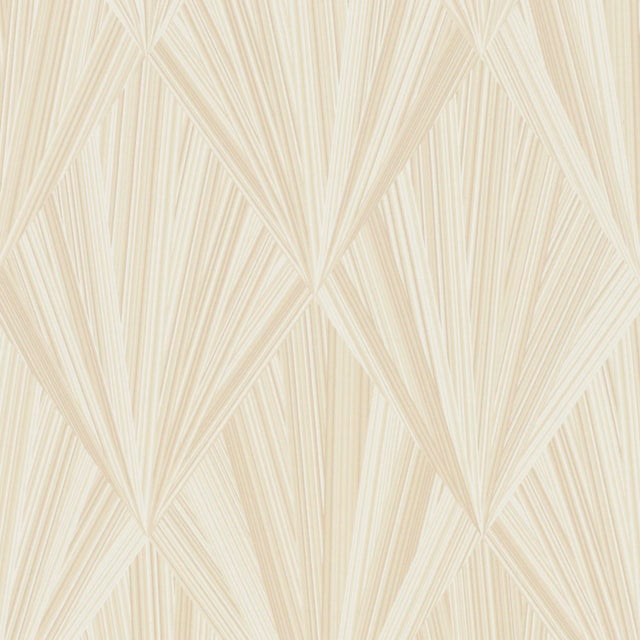 Schumacher Marquetry Wallpaper in Blonde For Sale