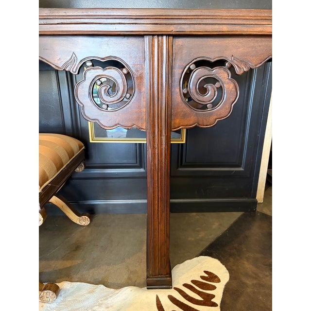 Wood 1980s Hand-Carved Chinese Altar Table For Sale - Image 7 of 8