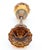 Pair of Vintage Fluted Amber Glass Door Knobs For Sale - Image 4 of 5