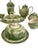 Late 20th Century Italian Reproduction Green and White China Tea Set - 24 Pieces For Sale - Image 9 of 12