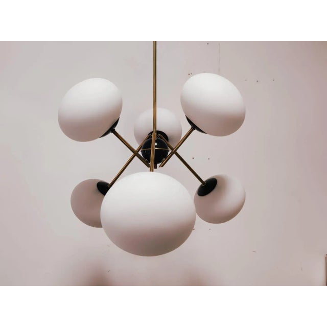 Sputnik Lamp with Oval Glasses For Sale - Image 10 of 18