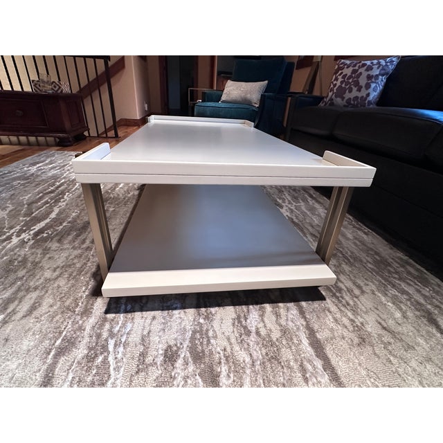 Mid-Century Modern Ethan Allen Octavia Rectangular Coffee Table For Sale - Image 3 of 5