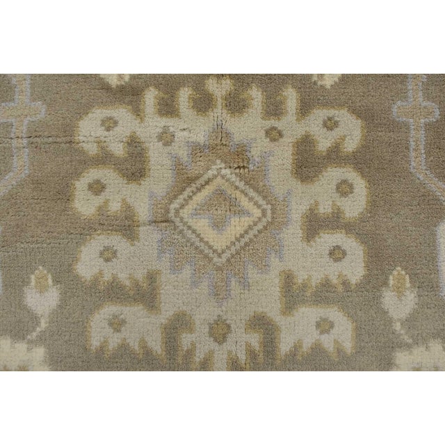 Gray Oushak Rug 8’2” X 10’2” Gray Wool Hand-Knotted Oriental Carpet For Sale - Image 8 of 12