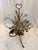 Hans Kögl Hollywood Regency Gilded Metal and Glass Flower Base Side Table by Hans Kogl For Sale - Image 4 of 14