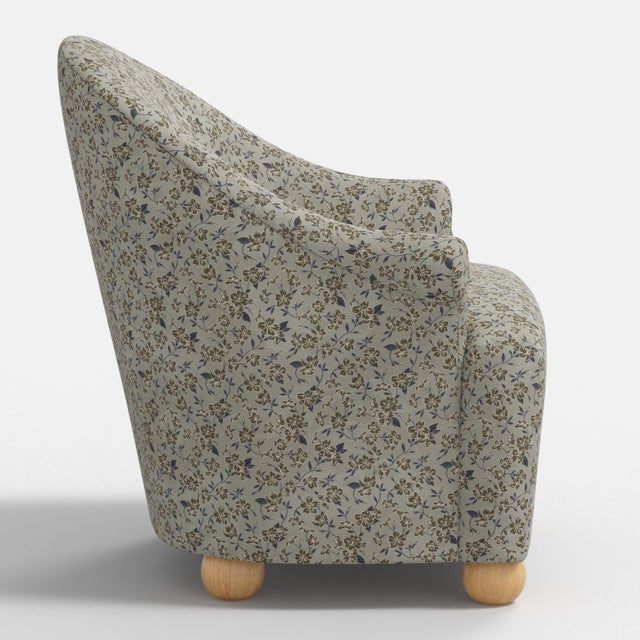 Not Yet Made - Made To Order Stoffer Home x Cloth & Company Marie Bun Foot Chair in Dogwood Floral Flint For Sale - Image 5 of 9
