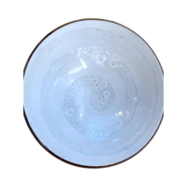 Vintage Jozefina Krosno Octopus Pedestal Art Glass Bowl / Compote For Sale - Image 4 of 5