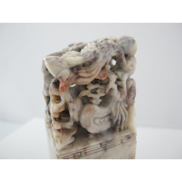 Chinese 3d Carved Fish & Bird Shoushan Stone Chop Seal Stamp For Sale - Image 10 of 15