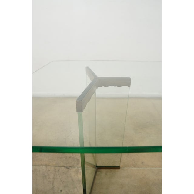 1970s Attributed to Leon Rosen Glass Dining Table For Sale - Image 17 of 18