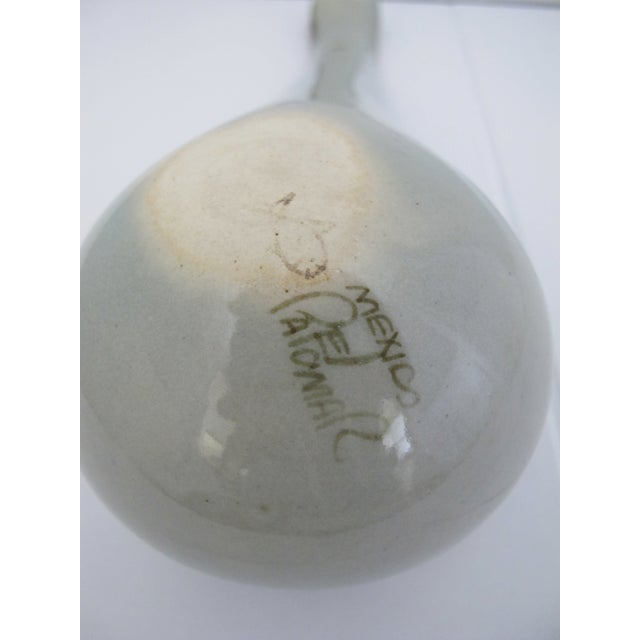 Ceramic El Palomar Ken Edwards Blue Bird Butterfly Mexican Folk Art Hanging Ladle Spoon For Sale - Image 7 of 8