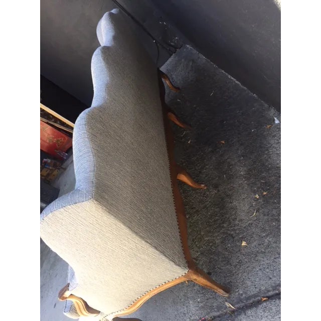 Wood 18th Century French Walnut Camel Back Sofa For Sale - Image 7 of 13