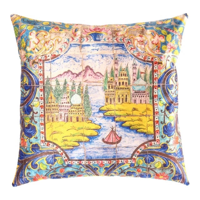 Pasargad DC Persian Velvet Pillow For Sale