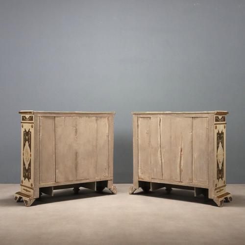 Antique Cupboards in Lacquered Carved Fir, Italy, 19th Century, Set of 2 For Sale - Image 14 of 15