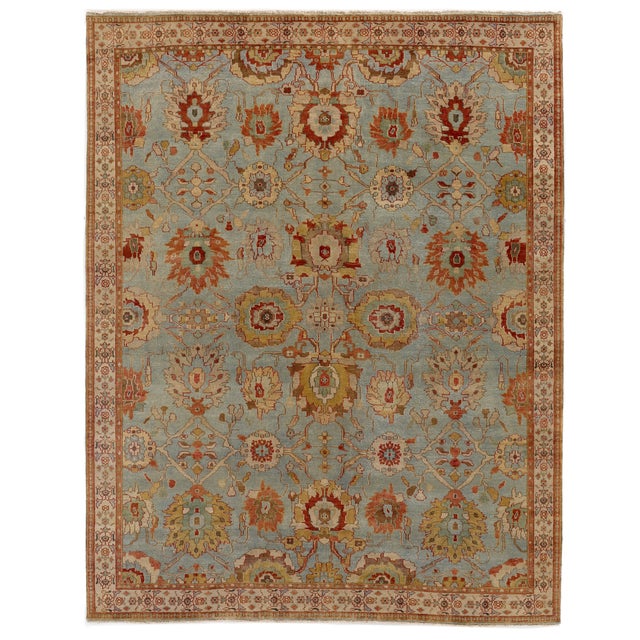 Exquisite Rugs Serapi Hand Knotted Wool Light Blue Ivory Rug 12 X15 Chairish