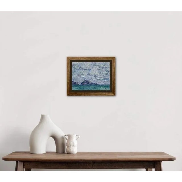 Quiet Places & Coastals — Clouds Over Turtle Island Original oil painting by Haas, 12 x 9 unframed on canvas panel,...
