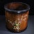 This is a substantial and exquisitely crafted cylindrical brush pot (or bitong), featuring intricate mother-of-pearl...