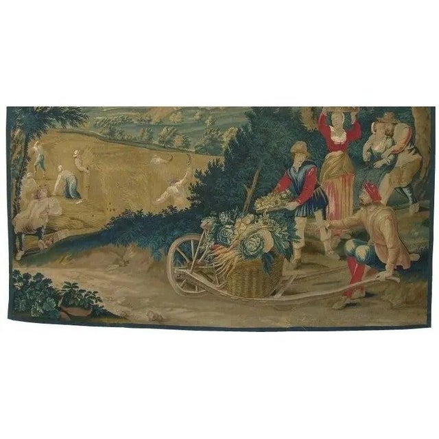 Tan 17th Century Antique Brussels Tapestry For Sale - Image 8 of 9