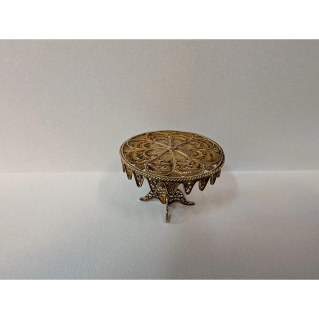 Early 20th Century Miniature Silver Filergra furniture - Set of 4 For Sale - Image 4 of 10