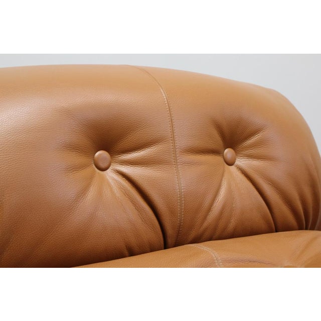 Soriana Armchairs in Leather by Afra and Tobia Scarpa for Cassina, 1969, Set of 2 For Sale - Image 6 of 16