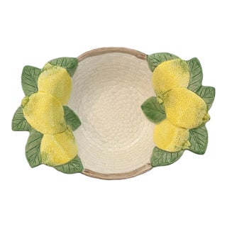 1980s Fitz and Floyd Lemon Cereal or Salad Set For Sale