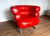 Red Vintage Red Leather Lounge Chair by Eileen Gray, 1980s For Sale - Image 8 of 18