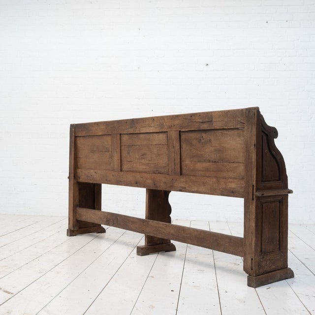 Antique French Oak Bench, 1850 For Sale - Image 3 of 7