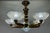 Art Deco Bronze and Opalescent Glass Six-Light Chandelier attributed to Ezan, France For Sale - Image 17 of 18