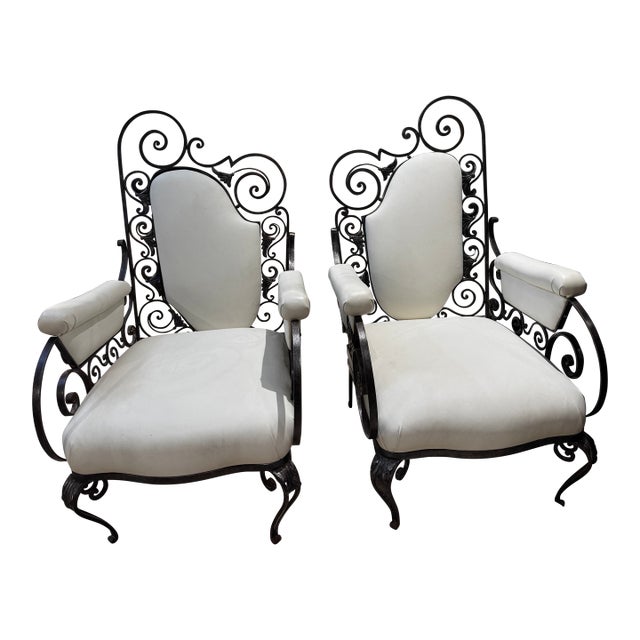 2 1940s French Garden Chairs For Sale