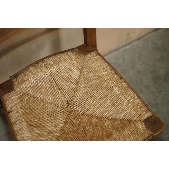 Dutch Ladder Back Oak Rush Seat Dining Chairs, 1860s, Set of 6 For Sale - Image 13 of 18