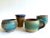 Vintage 1990's Organic Modernist Studio Art Pottery Ceramic Teacup Mugs - Set of 4 For Sale - Image 10 of 13