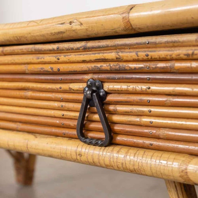 1960s French Rattan Coffee Table For Sale - Image 12 of 14