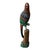 This beautiful vintage wooden hand-carved parrot stands 16.5 inches tall, showcasing intricate craftsmanship and vibrant...