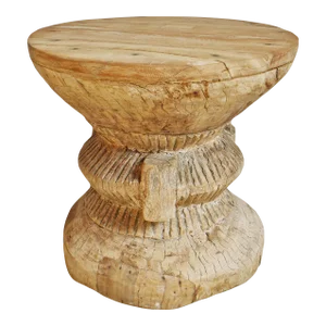 Mid 20th Century Vintage Old Ukhali Wood Side Table