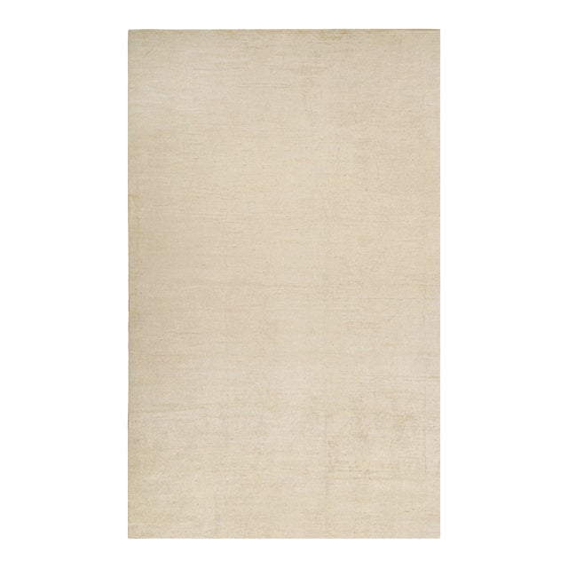 Rug & Kilim’s Solid Beige-Brown Rug in Tone-on-Tone Contemporary Style -11'x18' For Sale